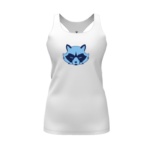 [CUS-DFW-RCBK-PER-WHT-FYS-LOGO1] Racerback Tank Top (Female Youth S, White, Logo 1)