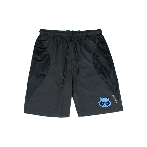 [CUS-DFW-SHOR-PER-CRV-BLK-YXS-LOGO1] Shorts (Curve Shorts) (Youth XS, Black, Logo 1)