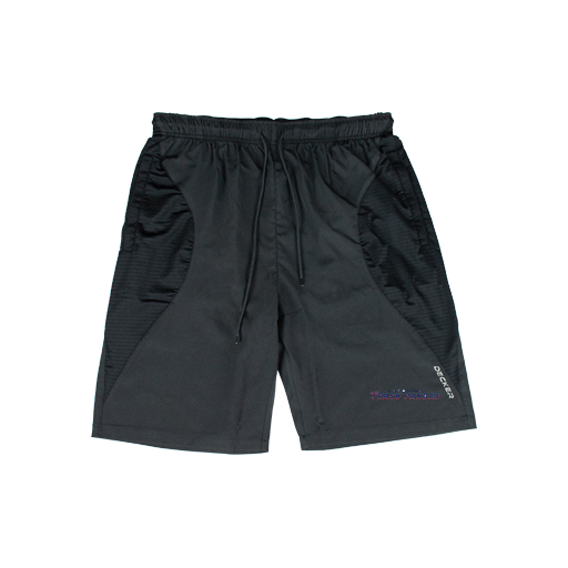 [CUS-DFW-SHOR-PER-CRV-BLK-YXS-LOGO2] Shorts (Curve Shorts) (Youth XS, Black, Logo 2)