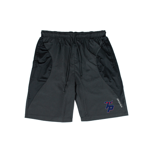 [CUS-DFW-SHOR-PER-CRV-BLK-YXS-LOGO3] Shorts (Curve Shorts) (Youth XS, Black, Logo 3)
