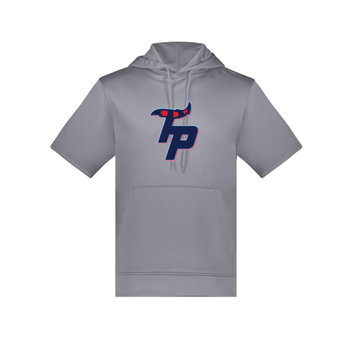 [6871.059.S-LOGO3] Men's Dri Fit Short Sleeve Hoodie (Adult S, Gray, Logo 3)