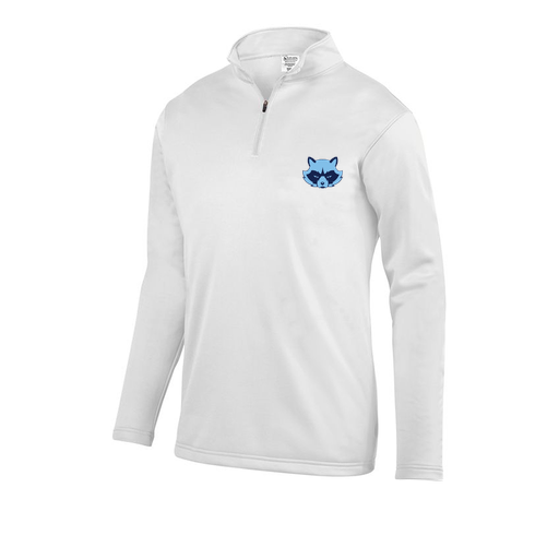 [FOLQFFWH-AS-LOGO1] Decker Men's FlexFleece 1/4 Zip (Adult S, White, Logo 1)