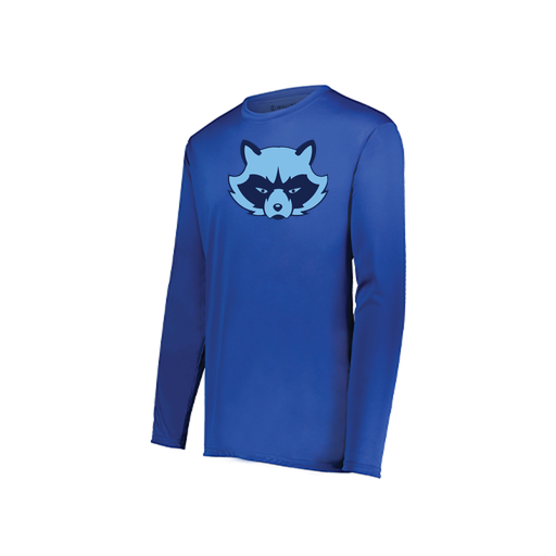 [222823.060.S-LOGO1] Youth LS Smooth Sport Shirt (Youth S, Royal, Logo 1)