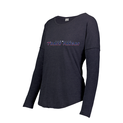 [FTLCUBNV-FAS-LOGO2] Decker Women's Tri-Blend T-Shirt - Long Sleeve (Female Adult S, Navy, Logo 2)