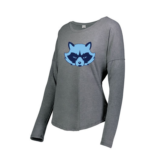 [3077.013.S-LOGO1] Ladies LS Ultra-blend T-Shirt (Female Adult S, Gray, Logo 1)